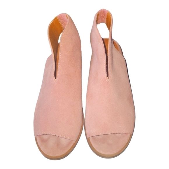 Lucky Brand Suede Pink Terif Stacked Heels Open Toe Slingback Dress Sandals 7M - Picture 5 of 13